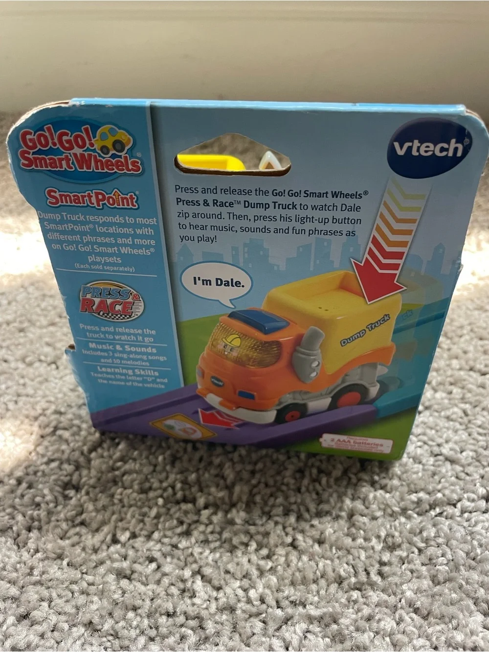 Go! Go! Smart Wheels Press & Race Orange and Yellow Dump Truck